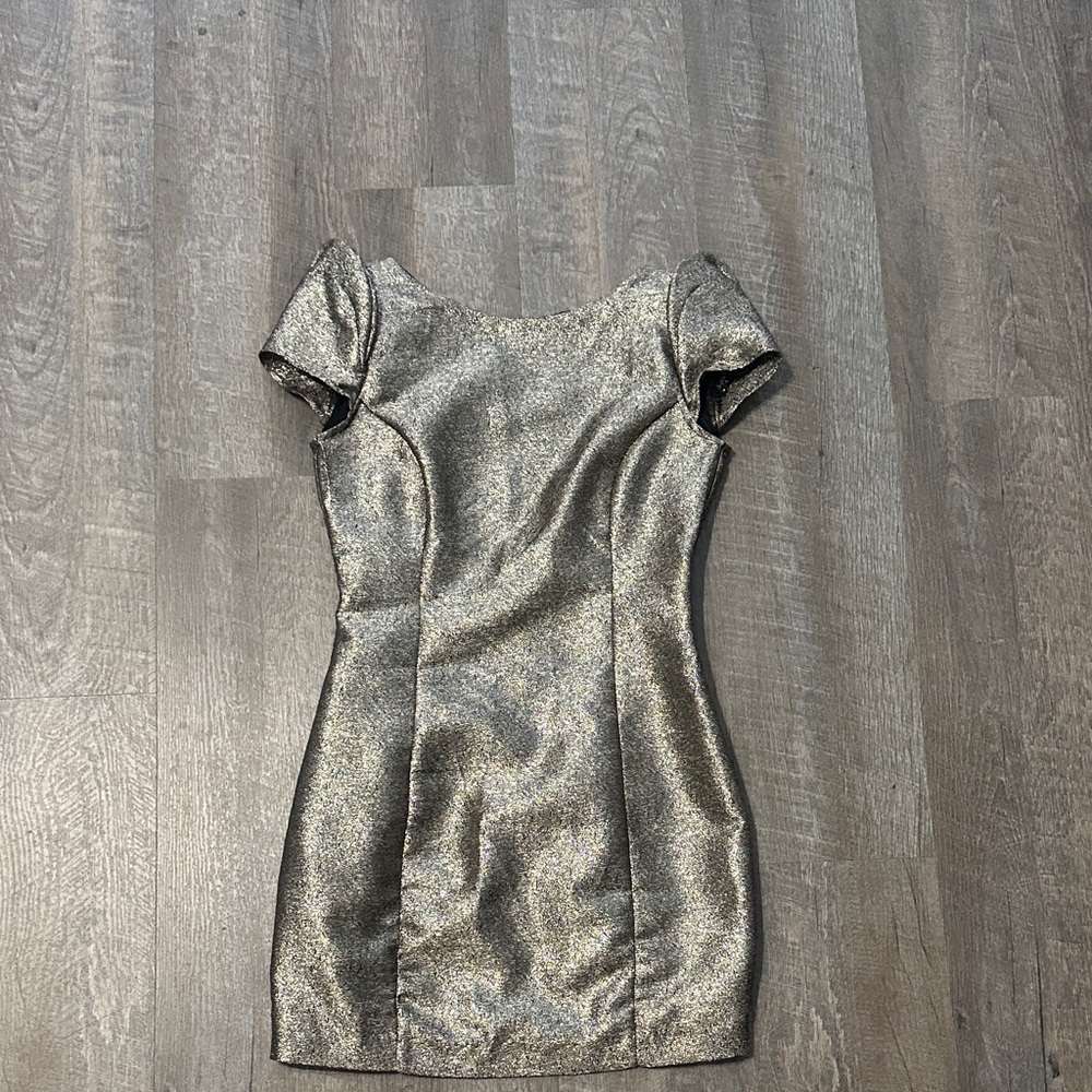 5/48 Metallic Silver Mini Dress